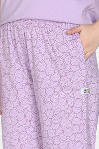 Zivame 2 Mile Fashion Knit Cotton Lifewear Set - Orchid Bloom — thumbnail 7